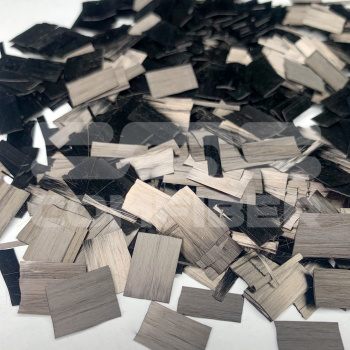 Рубленый карбон (углеродная фибра) 15 мм хлопья, 1 кг