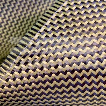 Карбон-Арамид 220 г/м твил 2/2 3К плетение М