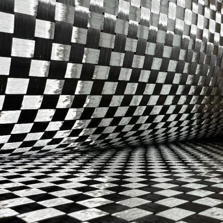 Карбон 200 г/м плейн 12К нить 8 мм площеное