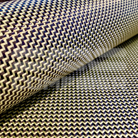 Карбон-Арамид 220 г/м твил 2/2 3К плетение М